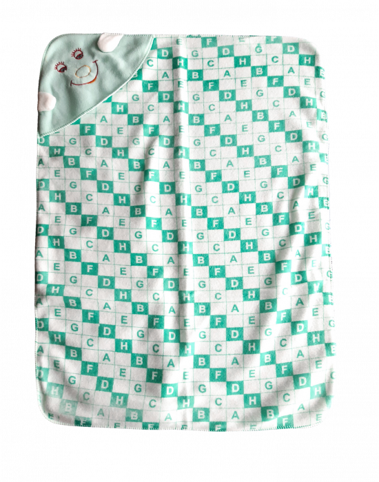 Baby woollen blanket  Designer Green